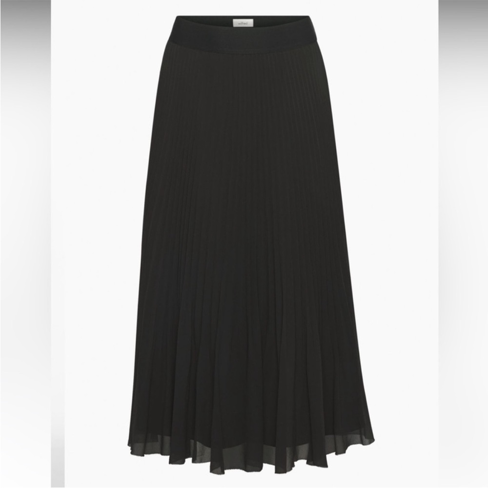 XXS WILFRED TWIRL PLEATED SKIRT BLACK ARITZIA